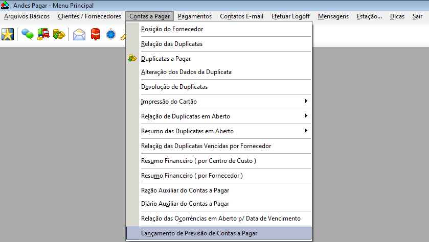 Menu lancamento de previsao de contas a pagar.png