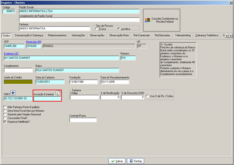 Arquivo:Cad cliente cad sem inscr estadual dados.png