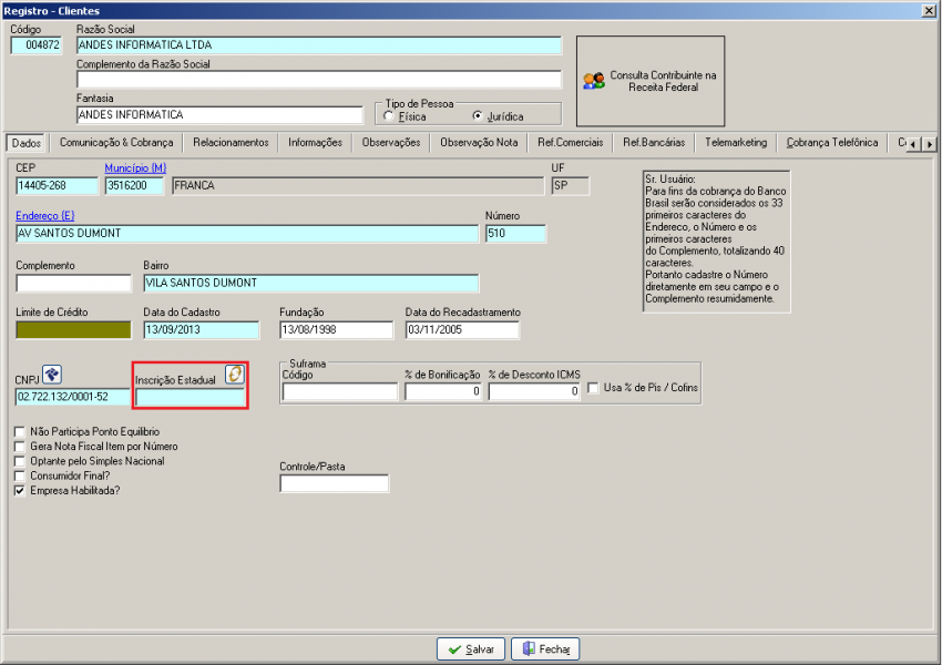 Cad cliente cad sem inscr estadual dados.png